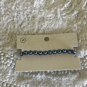 Blue Evil Eye Beaded Bracelet NWT